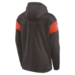 Cleveland Browns Sideline Arch Jersey Performance Pullover Hoodie - Brown - Nike
