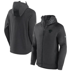 Pittsburgh Penguins Fanatics Authentic Pro Road Tech Lightweight Full-Zip Hoodie Jacket - Charcoal | Fanatics online