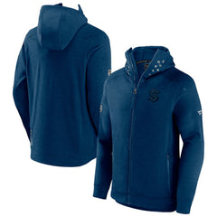 Seattle Kraken Fanatics Authentic Pro Road Tech Lightweight Full-Zip Hoodie Jacket - Navy | Fanatics sale
