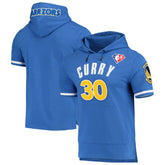 Stephen Curry Golden State Warriors Pro Standard Name & Number Short Sleeve Pullover Hoodie Royal