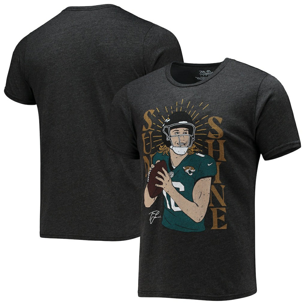 Trevor Lawrence Jacksonville Jaguars Majestic Threads Tri-Blend Player Graphic T-Shirt - Black - NFL