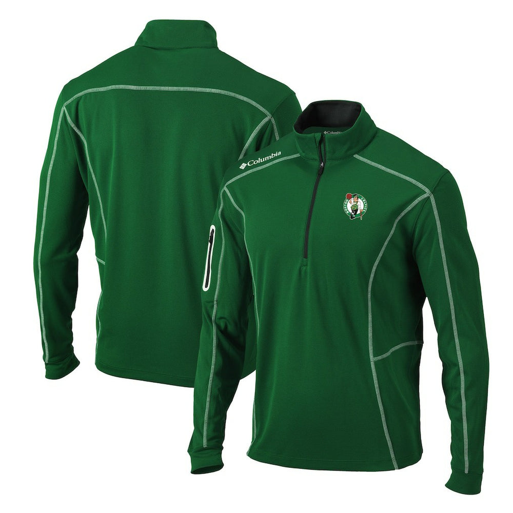 Columbia Boston Celtics Shotgun Quarter-Zip Pullover Jacket Kelly Green