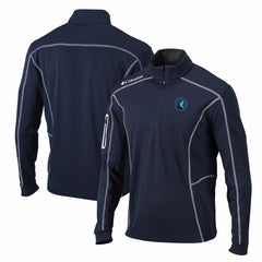 Columbia Minnesota Timberwolves Shotgun Quarter-Zip Pullover Jacket Navy