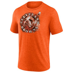 Cleveland Browns Tri-Blend Sporting Chance T-Shirt - Heathered Orange - Fanatics