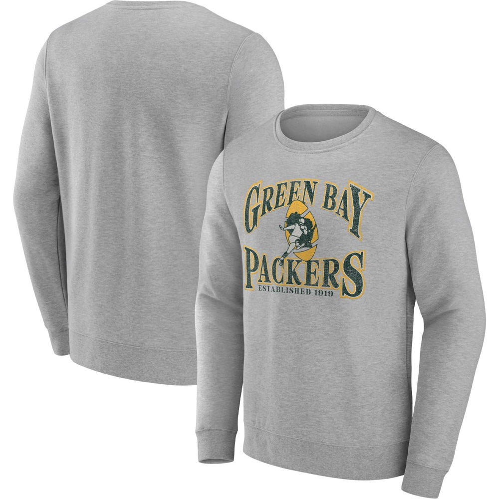 Green Bay Packers Playability Pullover Sweatshirt - Heathered Charcoal - Fanatics
