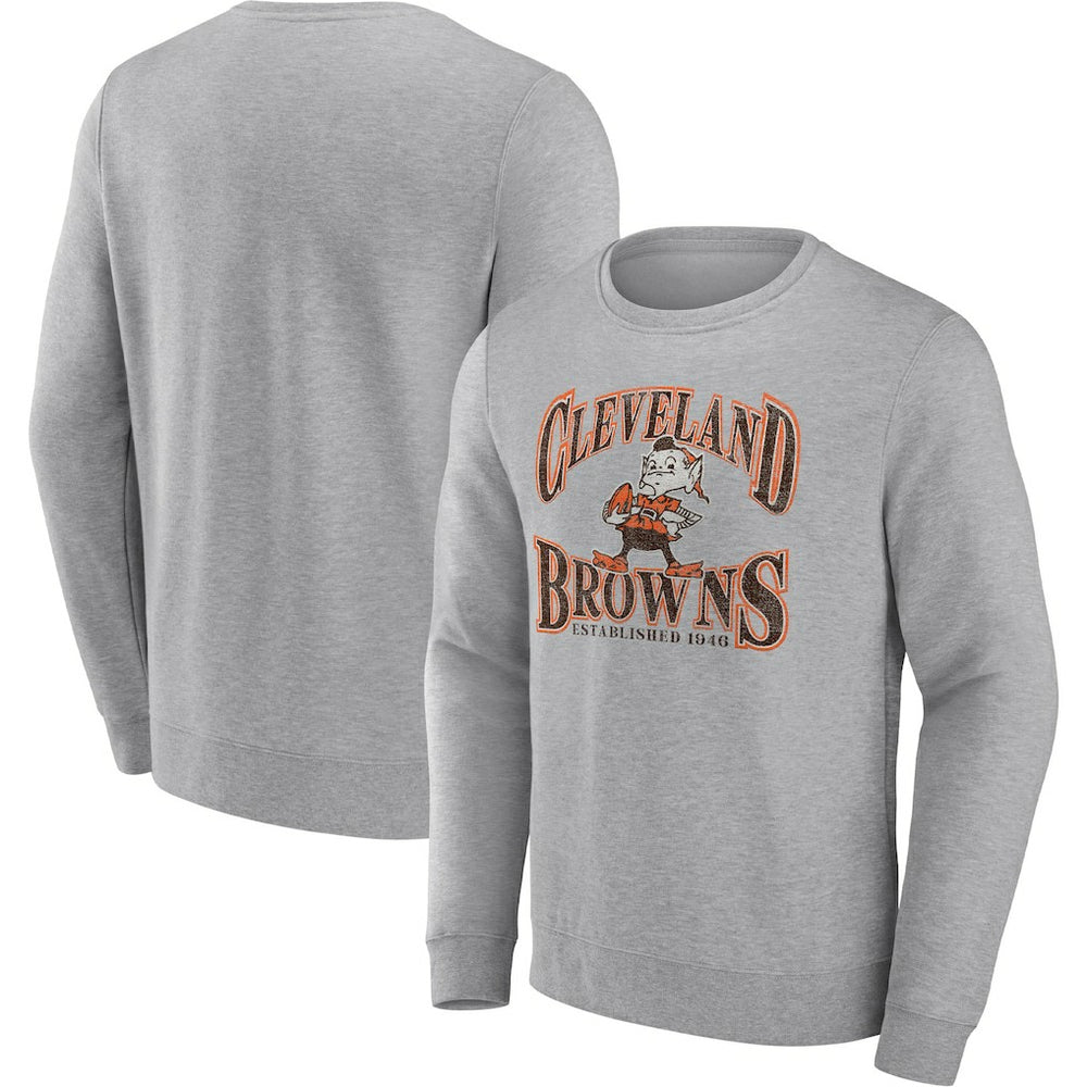 Cleveland Browns Playability Pullover Sweatshirt - Heathered Gray - Fanatics