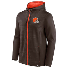 Cleveland Browns Ball Carrier Full-Zip Hoodie - Brown/Orange - Fanatics