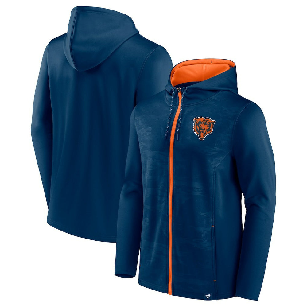 Chicago Bears Ball Carrier Full-Zip Hoodie - Navy - Fanatics