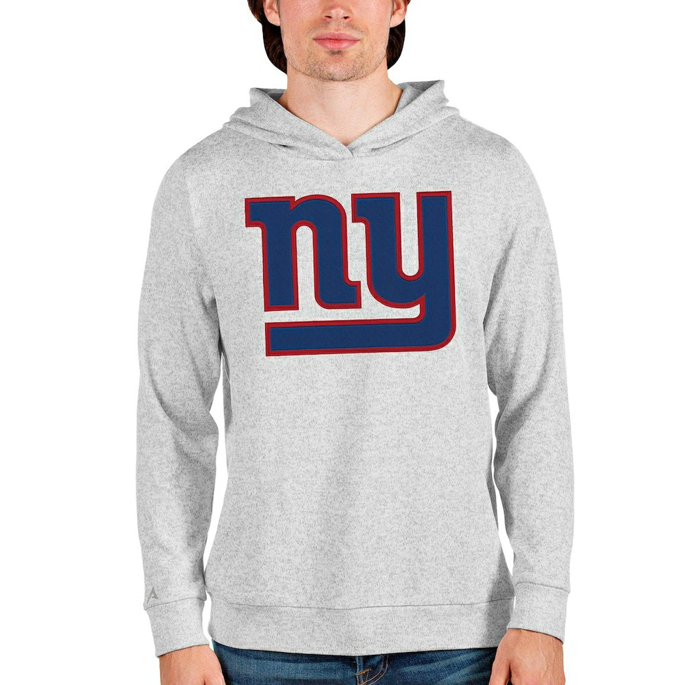 New York Giants Antigua Team Absolute Pullover Hoodie - Heathered Gray - NFL