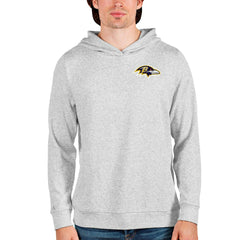Baltimore Ravens Antigua Absolute Pullover Hoodie - Heathered Gray - NFL