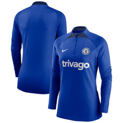 Nike - Chelsea Women's Strike Drill Raglan Performance Quarter-Zip Top - Blue