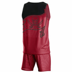 Tampa Bay Buccaneers FOCO Colorblock Mesh V-Neck & Shorts Set - Red - NFL