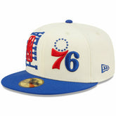 New Era Philadelphia 76ers 2022 NBA Draft 59FIFTY Fitted Hat Cream/Royal