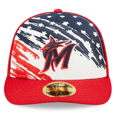 Miami Marlins New Era 2022 4th of July Low Profile 59FIFTY Fitted Hat Outlet