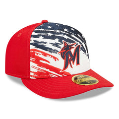 Miami Marlins New Era 2022 4th of July Low Profile 59FIFTY Fitted Hat Outlet