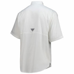 Dallas Cowboys Tamiami Omni-Shade Button-Down Short Sleeve Shirt - White - Columbia