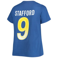 Matthew Stafford Los Angeles Rams Women's Plus Size Player Name & Number V-Neck T-Shirt - Royal - Fanatics
