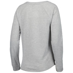 Seattle Seahawks Juniors All Striped Up Raglan Long Sleeve T-Shirt - Heathered Gray - NFL