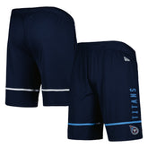 Tennessee Titans New Era Combine Authentic Rusher Training Shorts - Navy - NFL