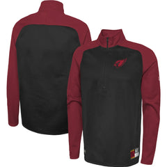 Arizona Cardinals New Era Combine Authentic O-Line Raglan Half-Zip Jacket - Black - NFL