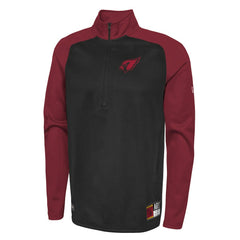 Arizona Cardinals New Era Combine Authentic O-Line Raglan Half-Zip Jacket - Black - NFL
