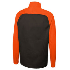 Cleveland Browns New Era Combine Authentic O-Line Raglan Half-Zip Jacket - Brown - NFL