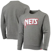 Brooklyn Nets Sportiqe Moments Mixtape Harmon Raglan Pullover Sweatshirt Heathered Gray