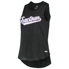 Sacramento Kings Sportiqe Women's Sactown Janie Tri-Blend Tank Top Black