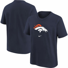 Denver Broncos Youth Logo T-Shirt - Navy - Nike