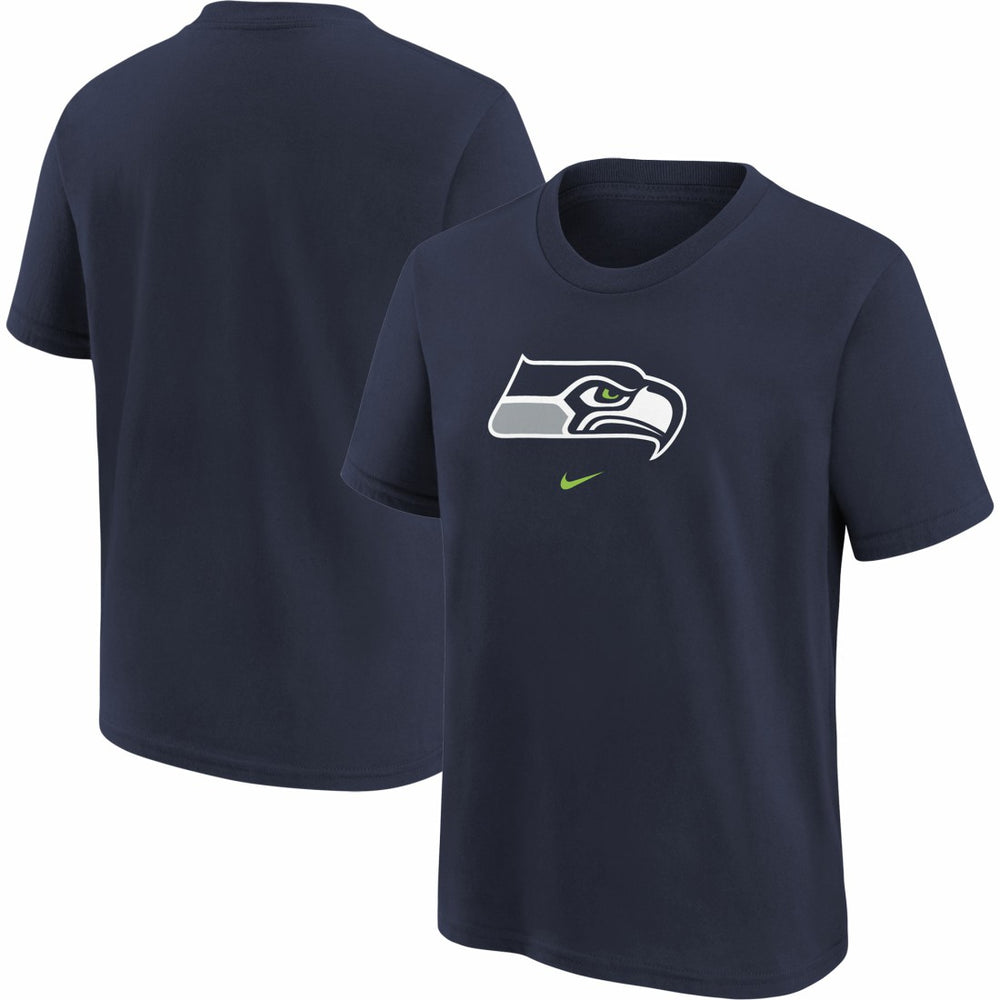 Seattle Seahawks Youth Logo T-Shirt - Navy - Nike