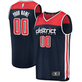 Fanatics Washington Wizards Fast Break Replica Custom Jersey Navy Statement Edition