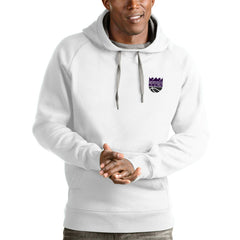Sacramento Kings Antigua Victory Pullover Hoodie White