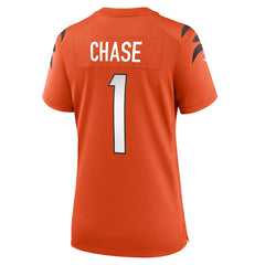 Ja'Marr Chase Cincinnati Bengals Women's Alternate Game Jersey - Orange - Nike