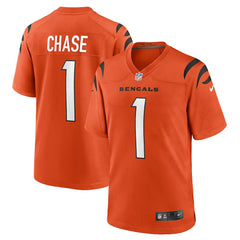 Ja'Marr Chase Cincinnati Bengals Alternate Game Jersey - Orange - Nike