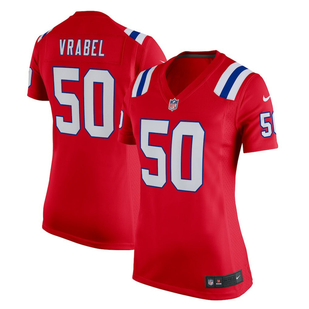 Mike Vrabel New England Patriots Women's Retired Game Jersey - Red - Nike