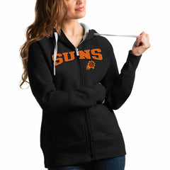Phoenix Suns Antigua Women's Team Victory Full-Zip Hoodie Black