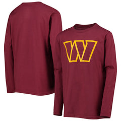 Washington Commanders Youth Primary Team Logo Long Sleeve T-Shirt - Burgundy - NFL