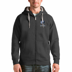 Memphis Grizzlies Antigua Logo Victory Full-Zip Hoodie Charcoal