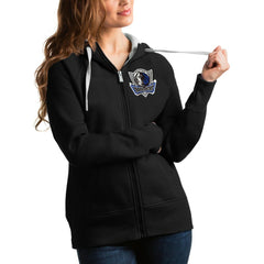 Dallas Mavericks Antigua Women's Victory Full-Zip Hoodie Black
