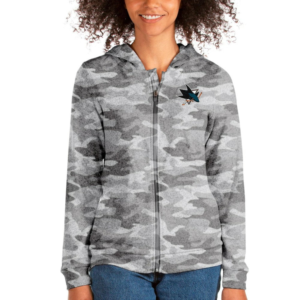 San Jose Sharks Antigua Absolute Full-Zip Hoodie - Camo | NHL discount