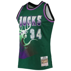 Mitchell & Ness Ray Allen Milwaukee Bucks 1996/97 Hardwood Classics NBA 75th Anniversary Diamond Swingman Jersey Green
