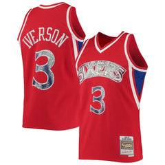 Mitchell & Ness Allen Iverson Philadelphia 76ers 1996/97 Hardwood Classics NBA 75th Anniversary Diamond Swingman Jersey Red