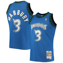 Mitchell & Ness Stephon Marbury Minnesota Timberwolves 1996/97 Hardwood Classics Swingman Jersey Blue