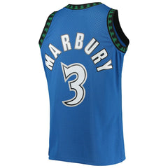 Mitchell & Ness Stephon Marbury Minnesota Timberwolves 1996/97 Hardwood Classics Swingman Jersey Blue