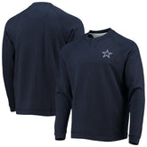 Dallas Cowboys Sunset Slub Raglan Henley Long Sleeve T-Shirt - Navy - Tommy Bahama
