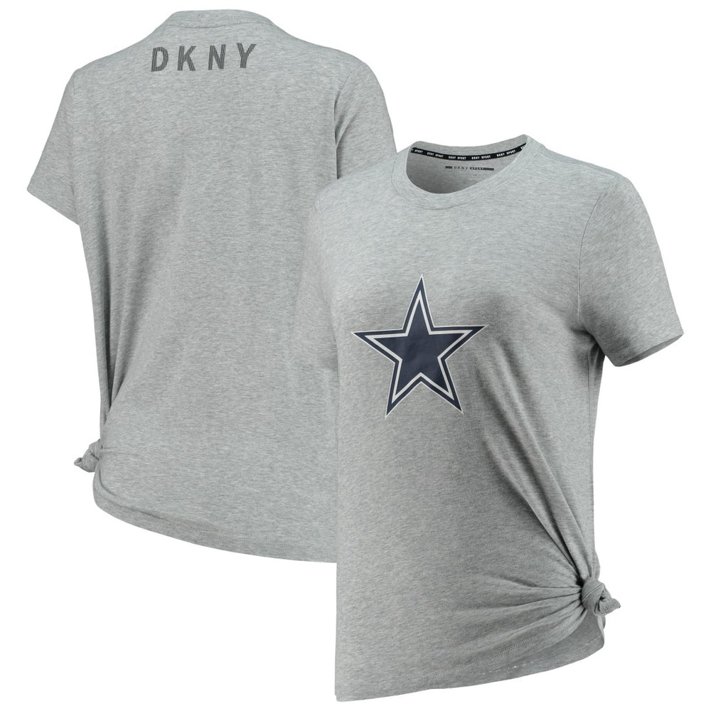 Dallas Cowboys DKNY Sport Women's Ava Tri-Blend T-Shirt - Heathered Gray - NFL
