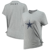 Dallas Cowboys DKNY Sport Women's Ava Tri-Blend T-Shirt - Heathered Gray - NFL