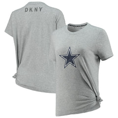 Dallas Cowboys DKNY Sport Women's Ava Tri-Blend T-Shirt - Heathered Gray - NFL