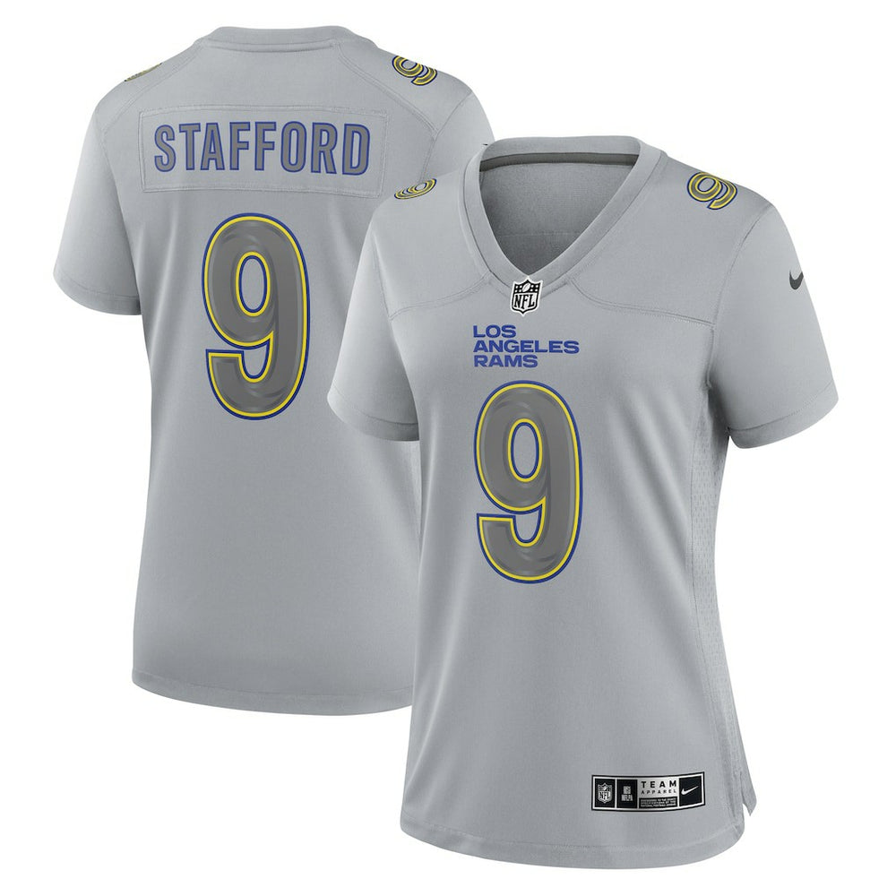 Matthew Stafford Los Angeles Rams Women's Atmosphere Fashion Game Jersey - Gray - Nike