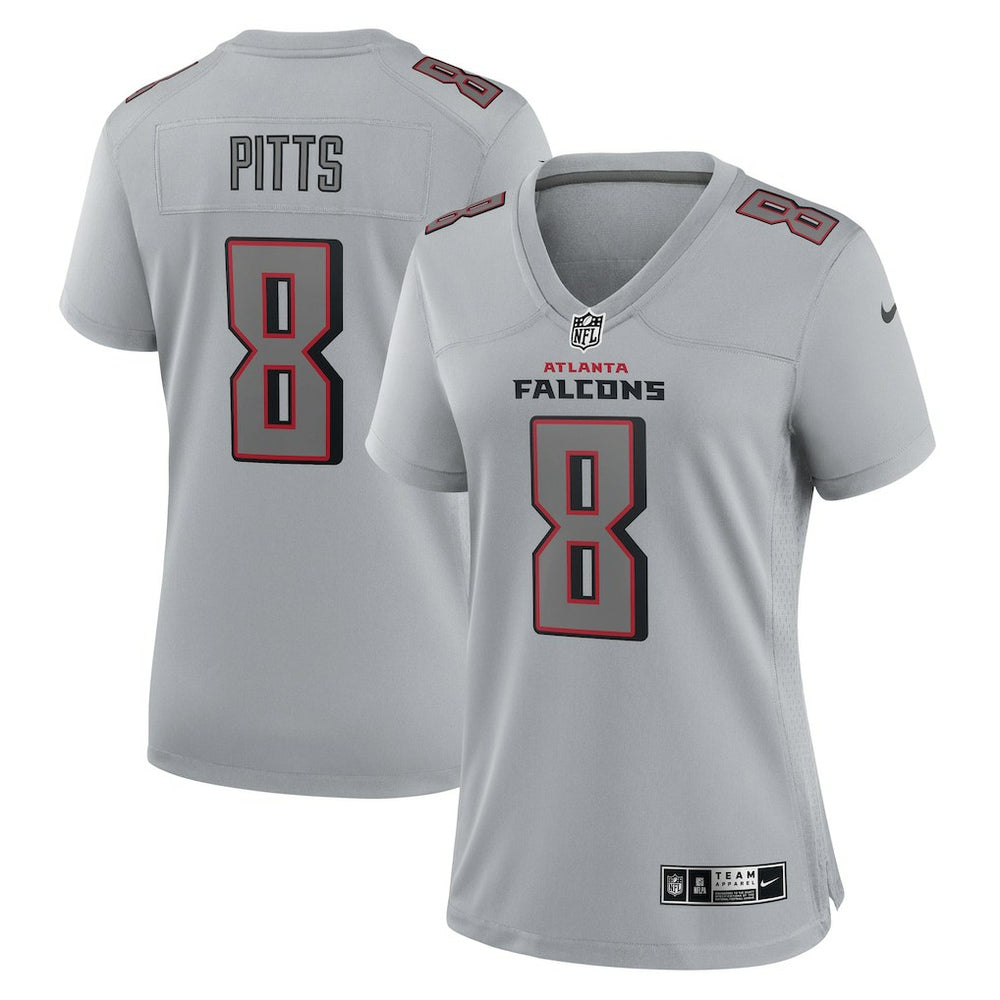 Kyle Pitts Atlanta Falcons Women's Atmosphere Fashion Game Jersey - Gray - Nike